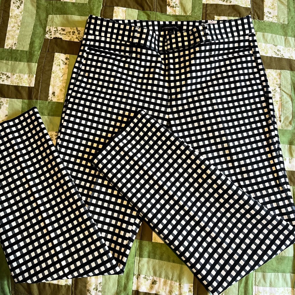 Banana Republic Gingham Sloan Pants